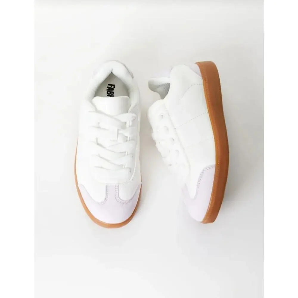 FabKids Lavender Fog Sneakers Girls Size 5